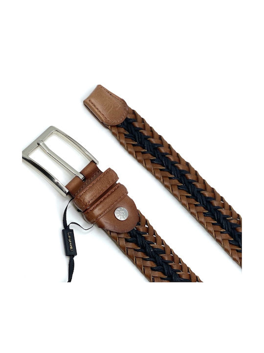 Men's Belt Knitted Tabac Brown