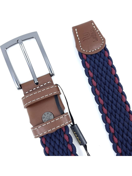 Elastisch Herren Gürtel Gestrickt Marineblau