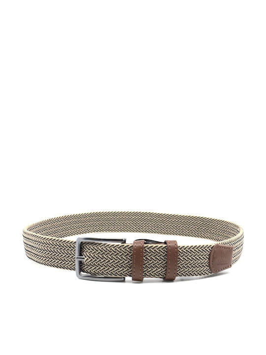 Elastic Men's Belt Leather Knitted Multicolored