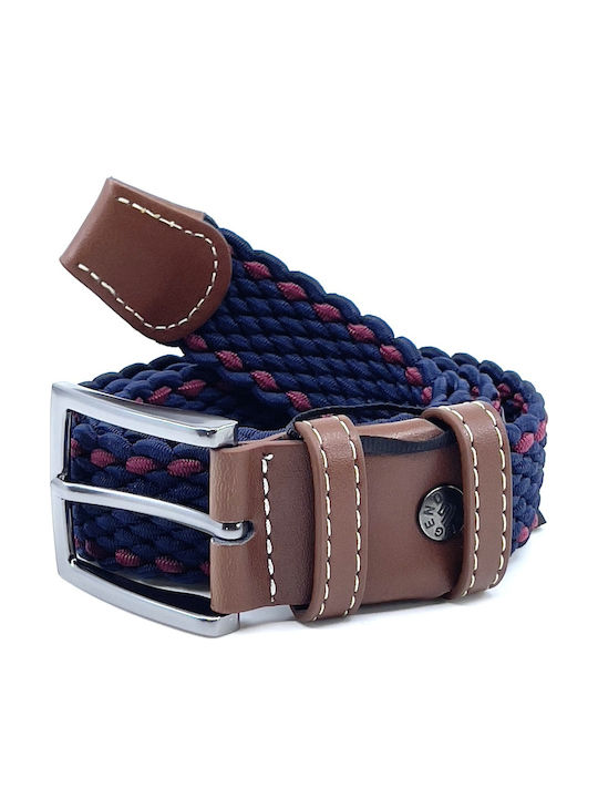 Elastisch Herren Gürtel Gestrickt Marineblau