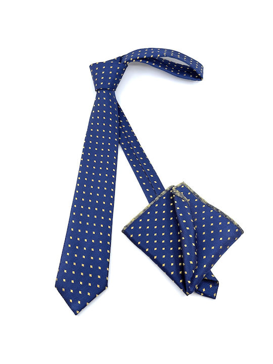 Legend Accessories Synthetic Men's Tie Set Printed Blue