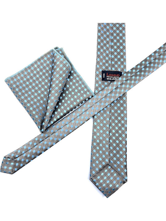 Legend Accessories Herren Krawatten Set Gedruckt in Gray Farbe