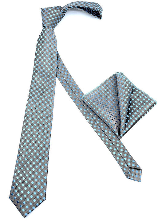 Legend Accessories Herren Krawatten Set Gedruckt in Gray Farbe