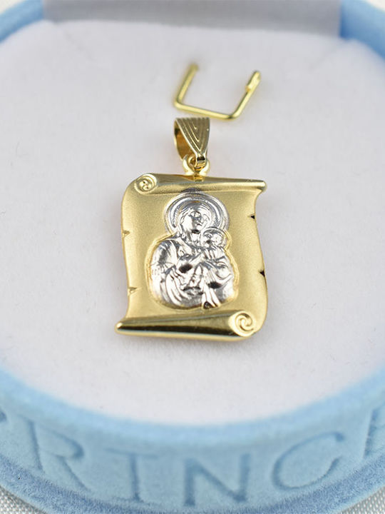 Goldjewels Charm Amulett Göttliche Mutter aus Gold 9 K