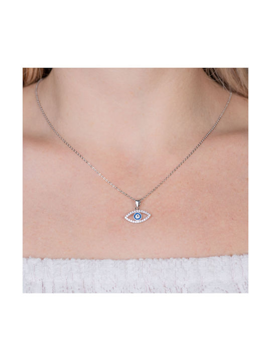 Charm Auge aus Silber mit Zirkon