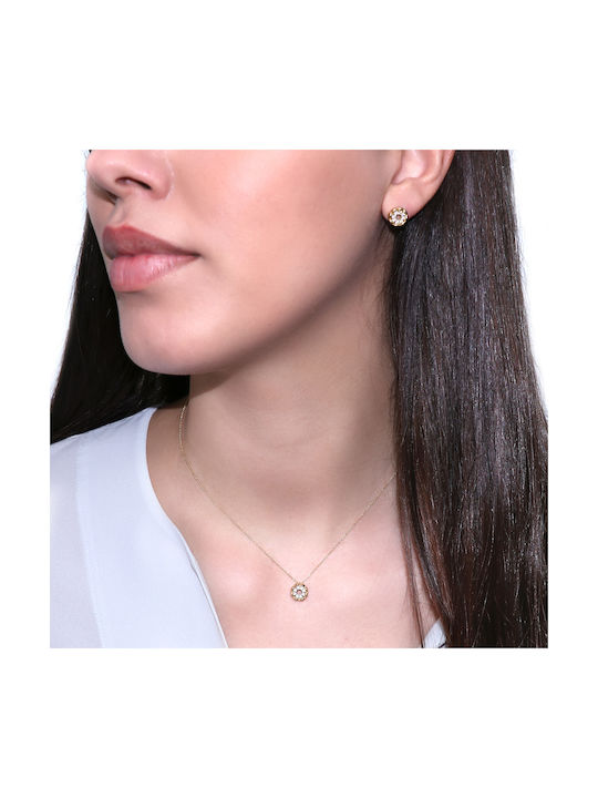 Necklace from Gold 14K with Zircon