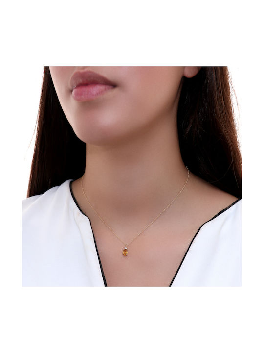 Necklace from Gold 18k with Diamond