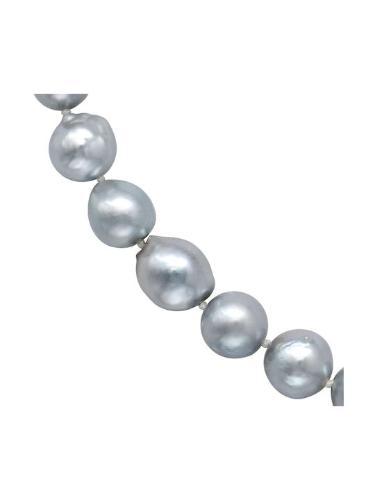 Sea Necklace from White Gold 18k with Pearls