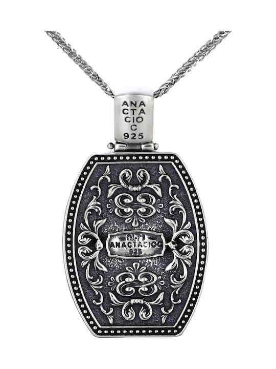 Necklace Byzantine Talisman from Silver Black