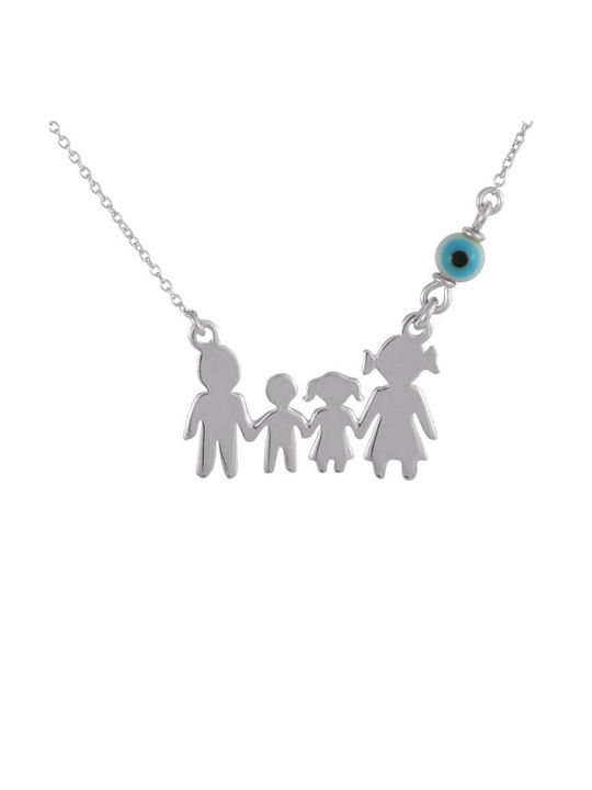 SilverBrand.gr Necklace Family from Silver