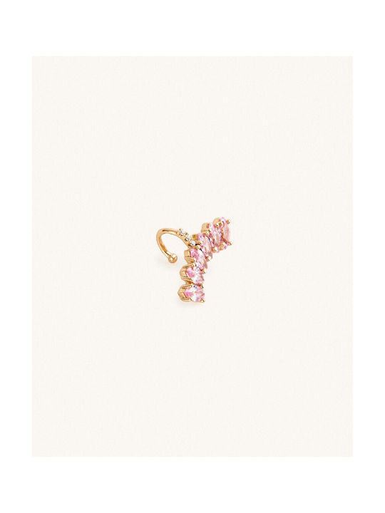 Cercei Ear Cuff Placat cu aur cu Pietre