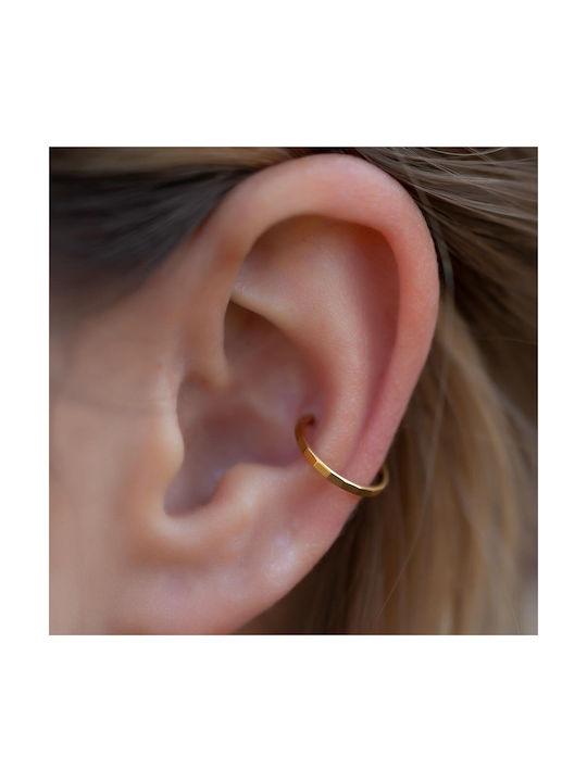 Single Earring Hoop made of Steel Gold Plated