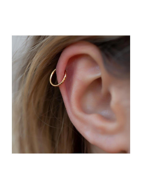 Clicker 8mm Single Earring Hoop made of Steel Gold Plated