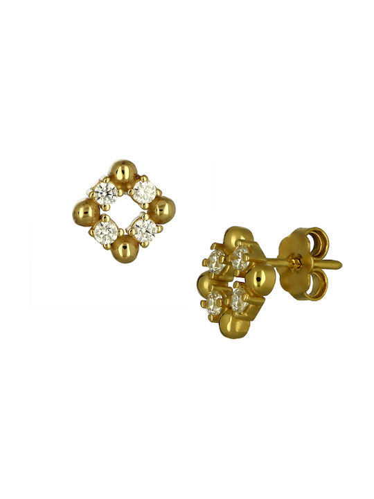 Earrings made of Gold 14K with Stones