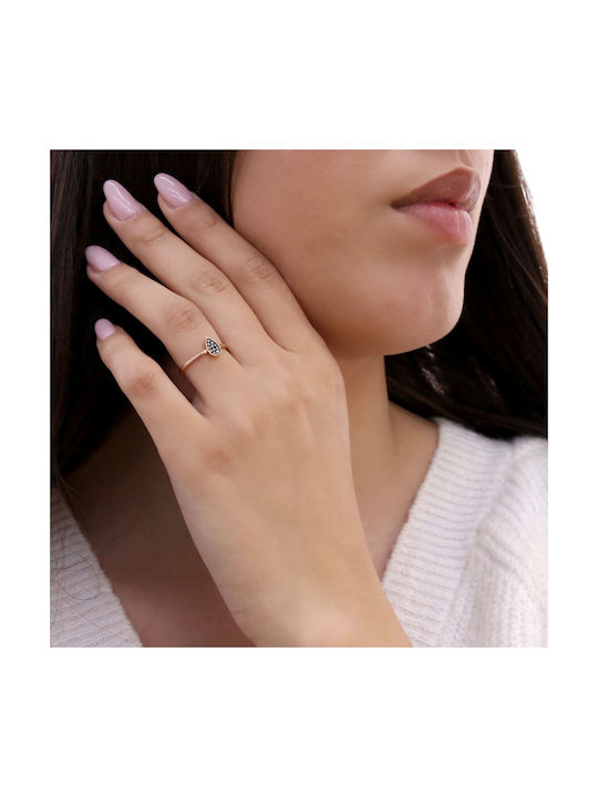 Damen Ring mit Diamant aus Roségold 18K