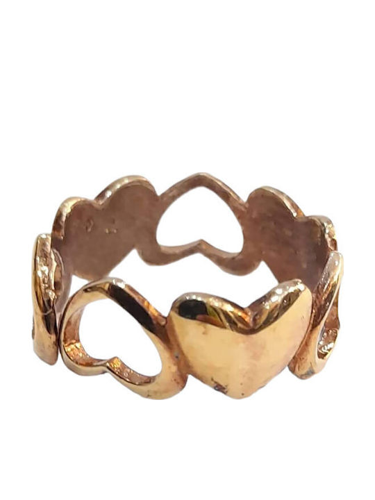 One Jewellery Γυναικείο Δαχτυλίδι από Ασήμι Επιχρυσωμένο