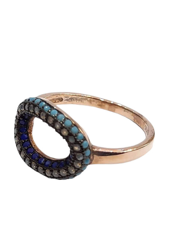 One Jewellery Γυναικείο Δαχτυλίδι από Ασήμι Επιχρυσωμένο