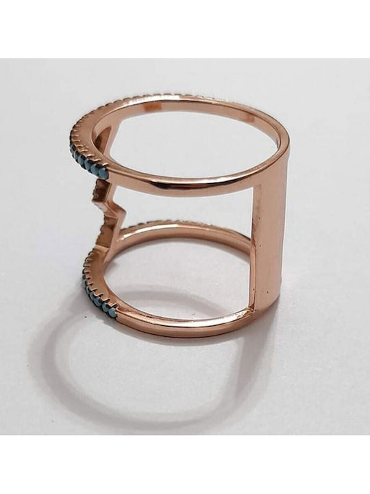 One Jewellery Γυναικείο Δαχτυλίδι από Ασήμι Επιχρυσωμένο