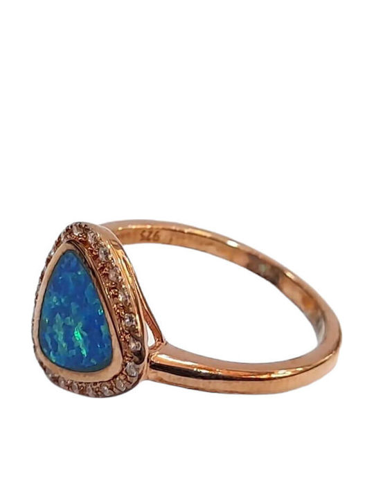 One Jewellery Γυναικείο Δαχτυλίδι από Ασήμι Επιχρυσωμένο