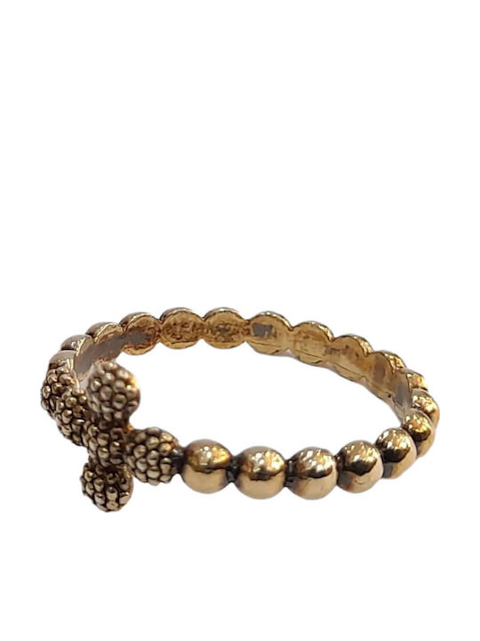 One Jewellery Γυναικείο Δαχτυλίδι από Ασήμι Επιχρυσωμένο