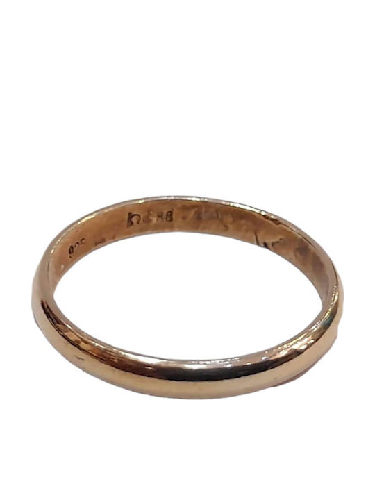 One Jewellery Γυναικείο Δαχτυλίδι Βεράκι από Ασήμι Επιχρυσωμένο