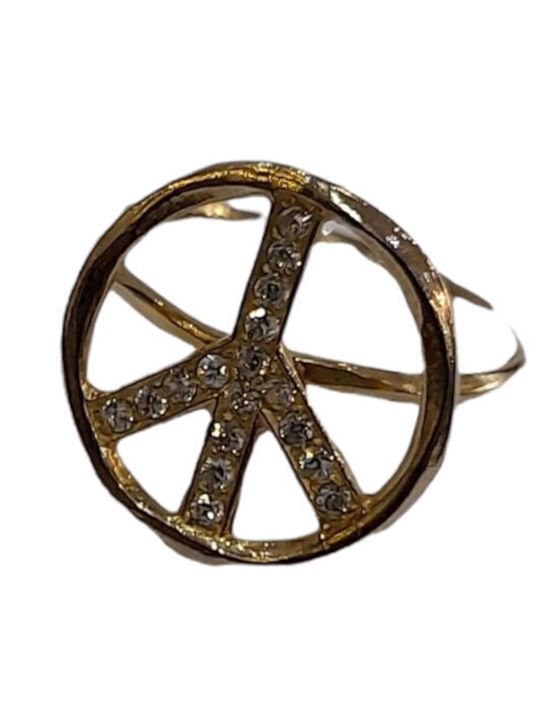 One Jewellery Γυναικείο Δαχτυλίδι από Ασήμι Επιχρυσωμένο