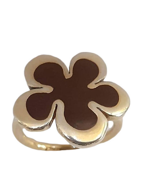 One Jewellery Γυναικείο Δαχτυλίδι από Ασήμι Επιχρυσωμένο
