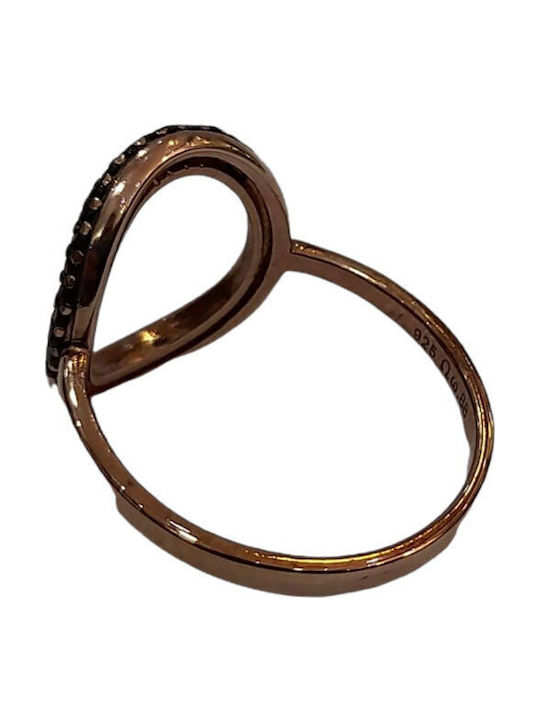 One Jewellery Femeie Inel cu Zirconiu din Argint Placat cu aur
