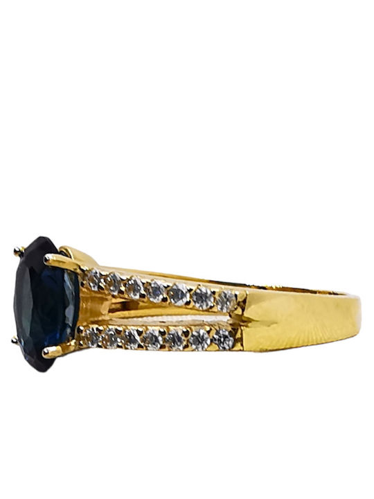 Kosmima1 Damen Ring mit Steinen aus Gold 14K