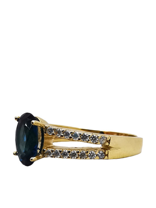 Kosmima1 Damen Ring mit Steinen aus Gold 14K
