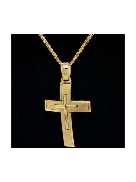 Men's Gold Cross 14K with Chain