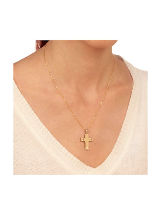 Damen Gold Kreuz 14K