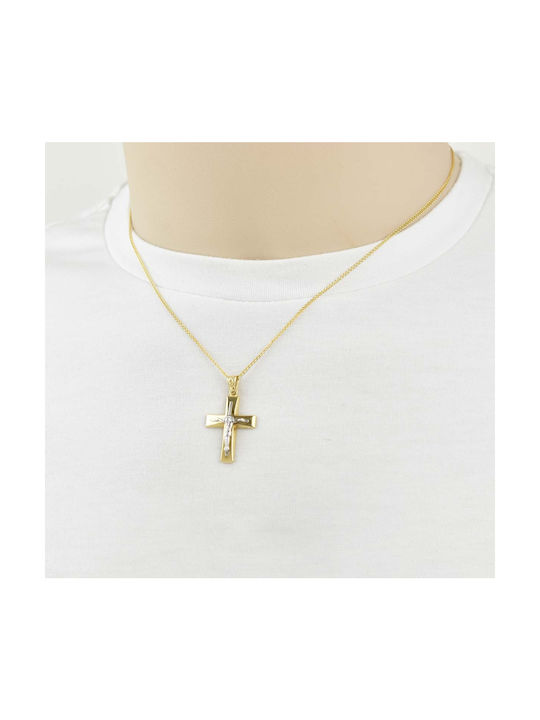 Herren Gold Kreuz 14K mit dem Gekreuzigten