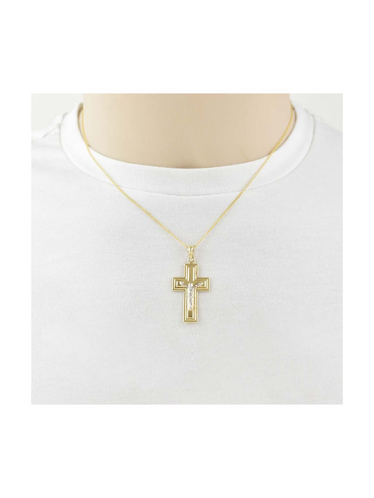 Men's Gold Cross 14K with the Crucified