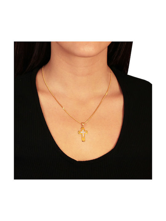 Damen Gold Kreuz 18K