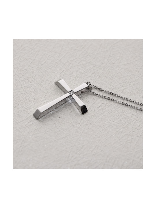 Women's White Gold Cross 14K with Chain