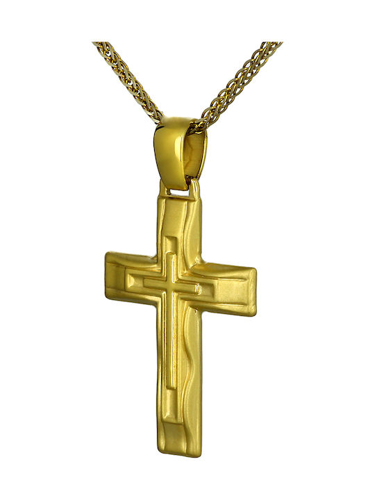 Herren Gold Kreuz 14K