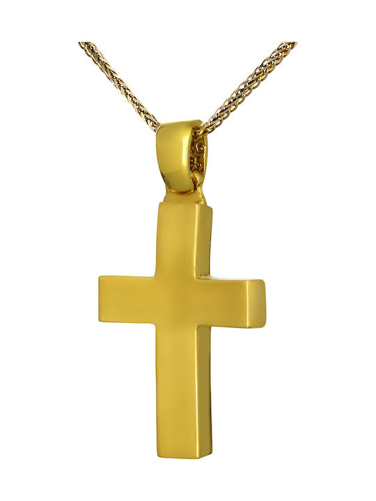 Herren Gold Kreuz 14K