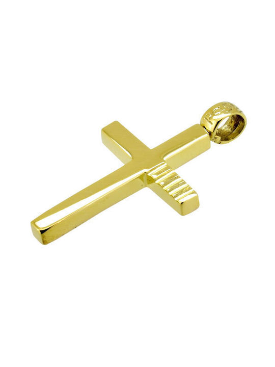 Herren Gold Kreuz 14K mit Kette