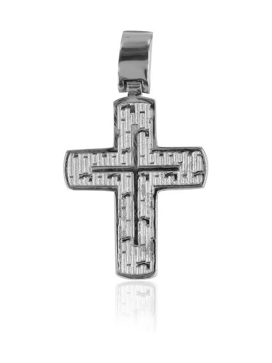 White Gold Cross 14K Vitopoulos