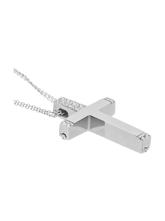 Women's White Gold Cross 14K