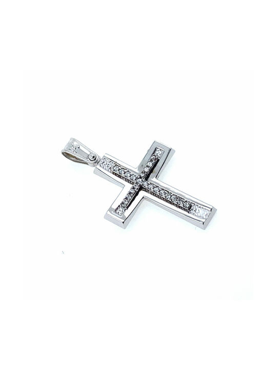 White Gold Cross 14K