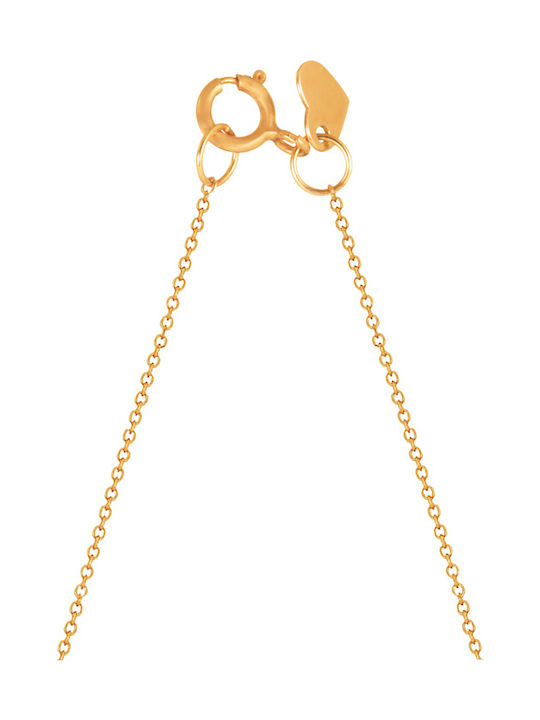 Abadianakis Damen Gold Kreuz 9K mit Kette