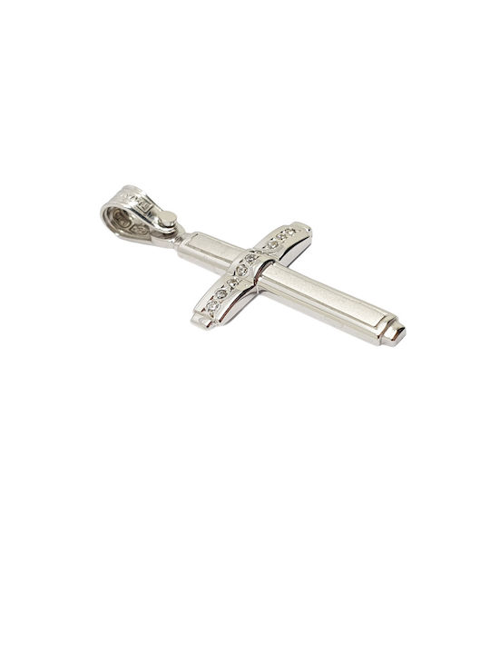 Mentzos White Gold Cross 14K