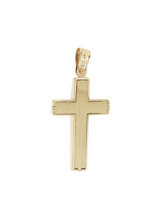 Xrisokosmima Herren Gold Kreuz 14K mit Kette