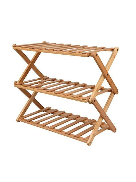 Bamboo Shoe Organizer Blue 50x25x46cm