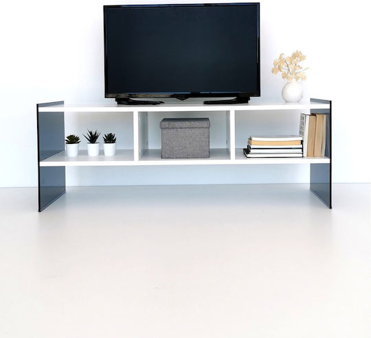 Έπιπλο Τηλεόρασης Λευκό Μ120xΠ45xΥ45cm