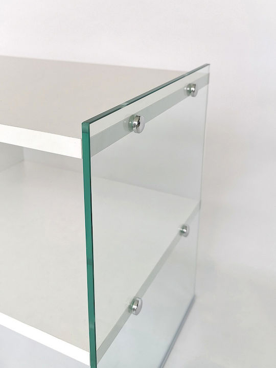 Έπιπλο Τηλεόρασης Διάφανο Μ120xΠ45xΥ45cm