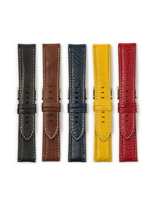 Leather Strap Red 24mm