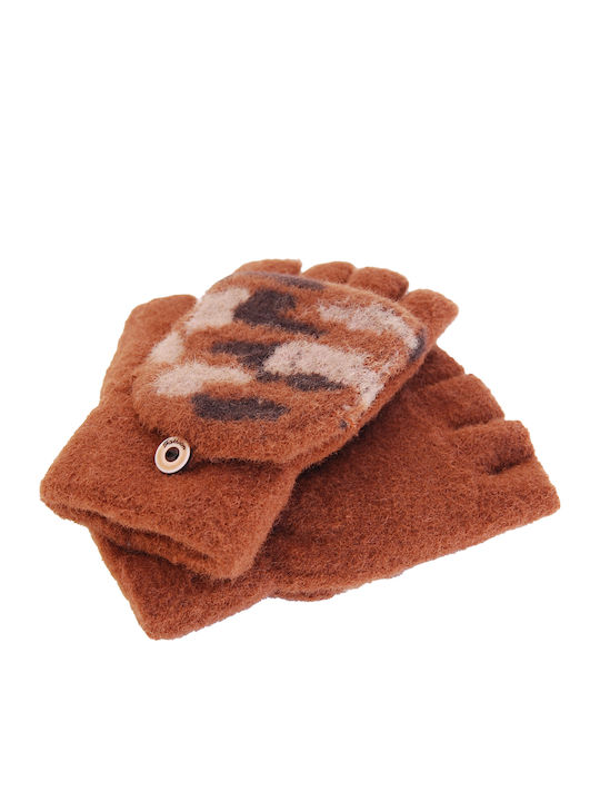 Brown Knitted Ръкавици